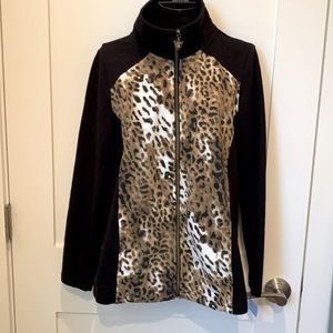 Three Hearts jacket with Leopard head zipper pull